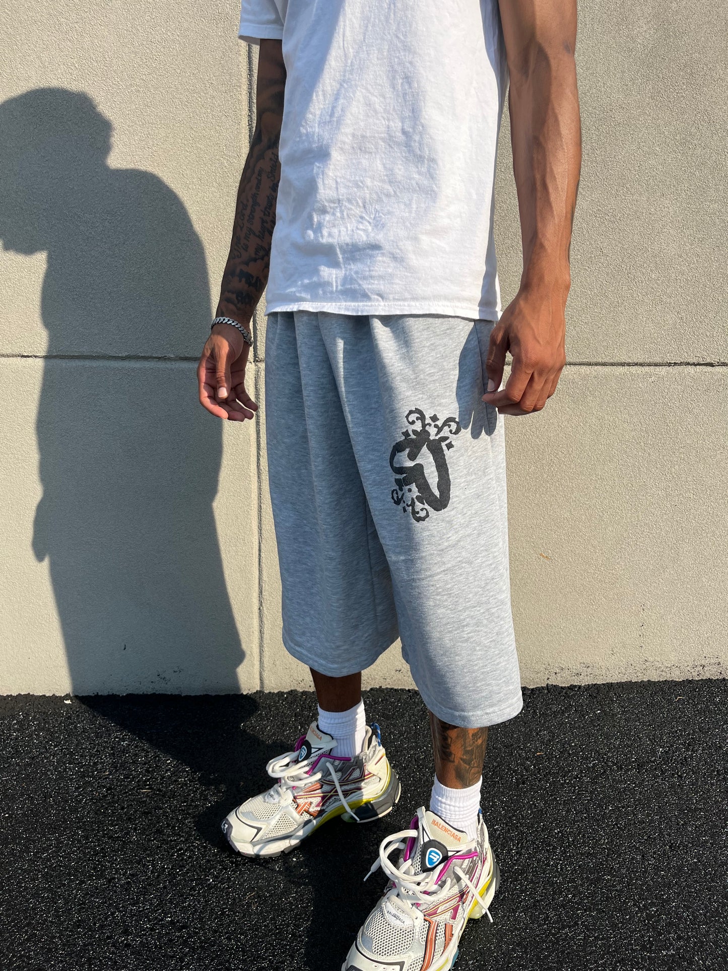 *SU* Box Logo Fleece Shorts